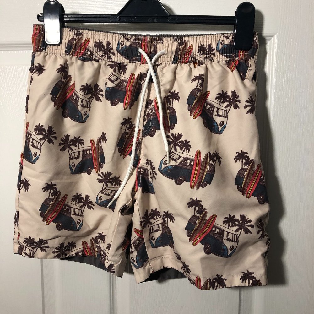 Wave Life men reversible hybrid shorts, Camper van & surf boards, 30